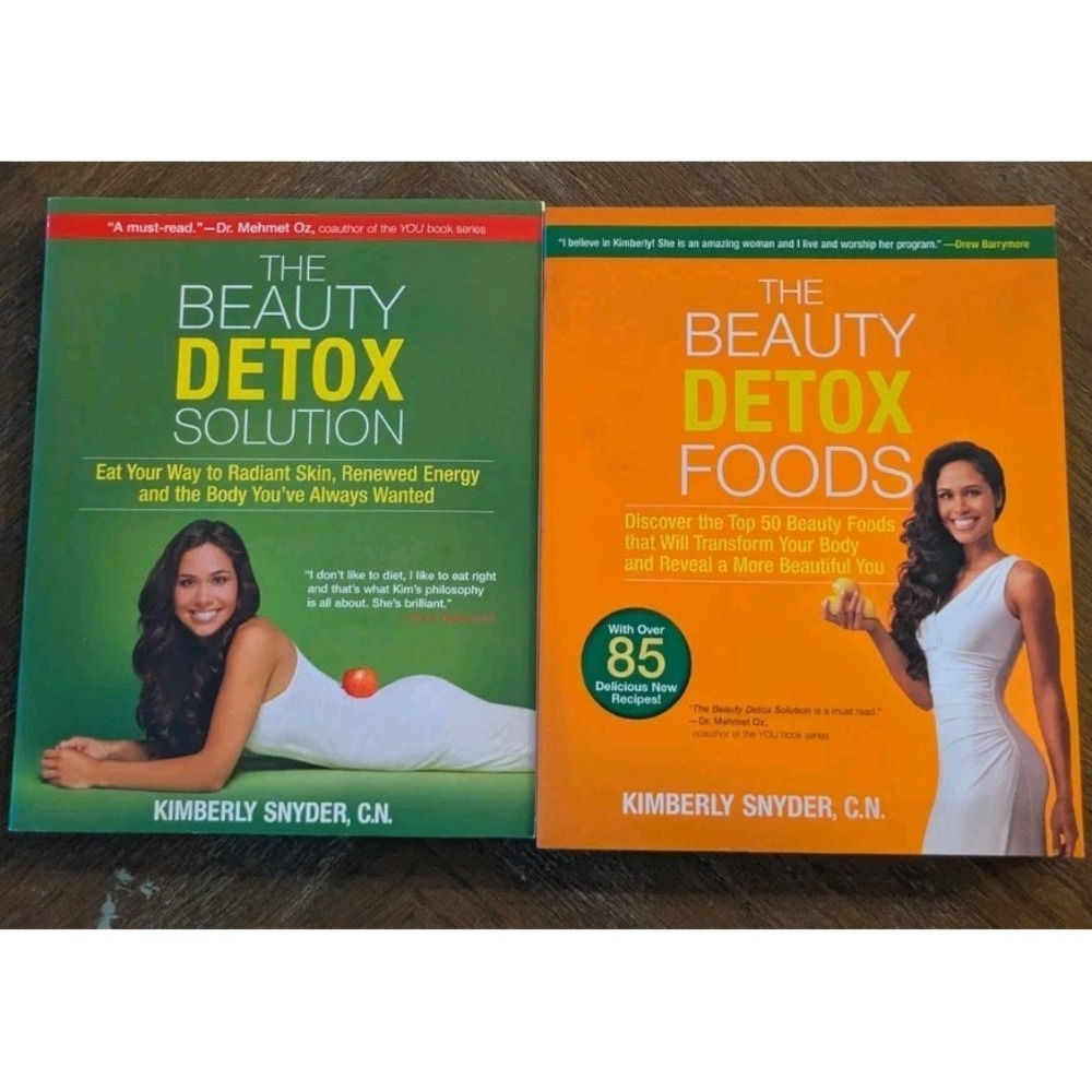 Kimberly Snyder Beauty Detox Book Lot Solution Foods Diet Wellness Bundle 2pc